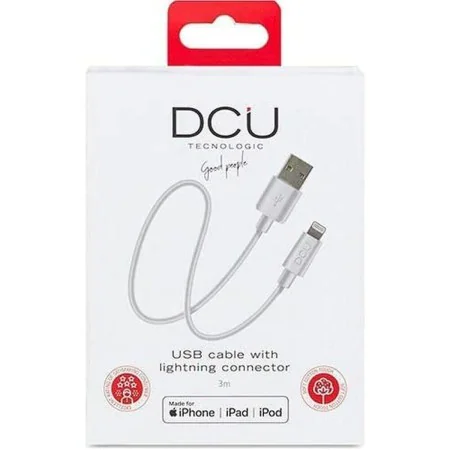 Câble USB pour iPad/iPhone DCU 4R60057 Blanc 3 m de DCU Tecnologic, Câbles - Réf : S0429291, Prix : 15,83 €, Remise : %