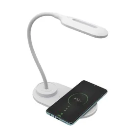 LED-Lampe mit kabellosem Ladegerät für Smartphones Denver Electronics LQI-55 Weiß 5 W von Denver Electronics, Schreibtischlam...