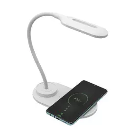 Lámpara LED con Cargador Inalámbrico para Smartphones Denver Electronics LQI-55 Blanco 5 W de Denver Electronics, Lámparas de...