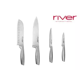 Knife Set River Stainless steel 4 pcs by River, Kitchen Knife Sets - Ref: S0439002, Price: 19,07 €, Discount: %