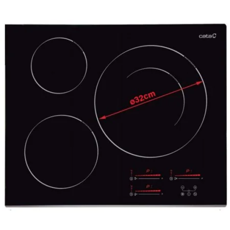 Plaque à Induction Cata INSB6032BK /A 3F 60 cm 7100 W de Cata, Plaques - Réf : S0451790, Prix : 369,46 €, Remise : %