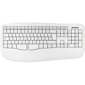 Clavier sans fil Phoenix K201 Blanc Espagnol Qwerty de Phoenix, Claviers - Réf : S0452326, Prix : 13,99 €, Remise : %