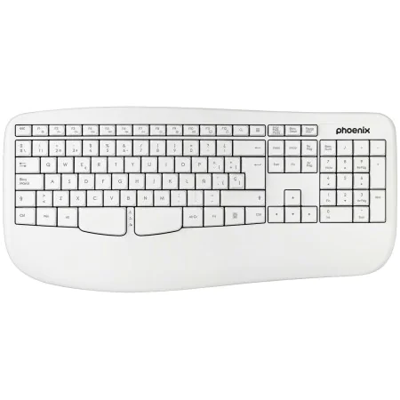 Teclado Inalámbrico Phoenix K201 Blanco Qwerty Español de Phoenix, Teclados - Ref: S0452326, Precio: 13,43 €, Descuento: %