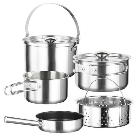 Cookware Inoxibar KAMPING 61117 Steel 7 Pieces by Inoxibar, Frying pan and saucepan sets - Ref: S0457099, Price: 56,77 €, Dis...