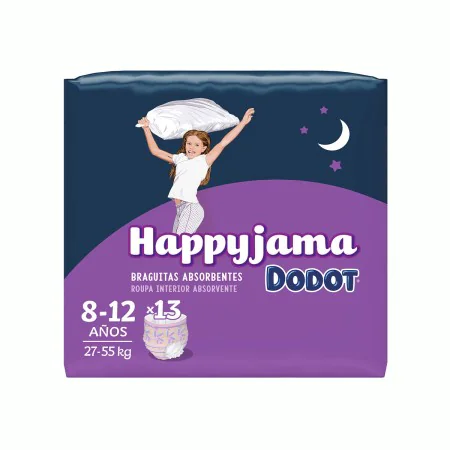 Disposable nappies Dodot Happyjama 8-12 Years Knickers Size 8 13 Units by Dodot, Nappies - Ref: S05100790, Price: 12,91 €, Di...