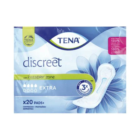 Normal sanitary pads without wings Tena Discreet Extra 20 Units by Tena, Pantyliners - Ref: S05101977, Price: 10,56 €, Discou...