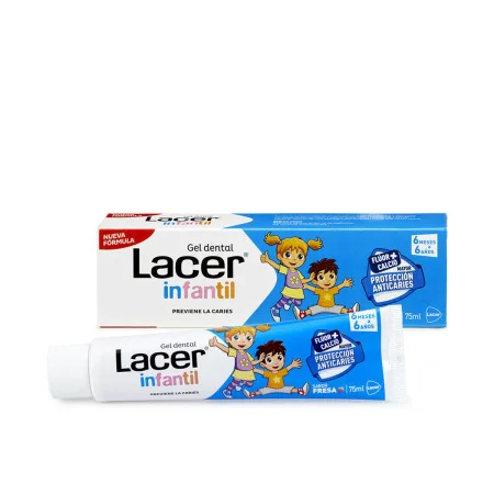 Toothpaste Lacer Children's Strawberry (75 ml) by Lacer, Toothpastes - Ref: S05102535, Price: 6,56 €, Discount: %