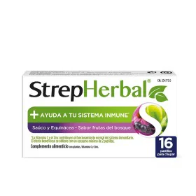 Multinutrientes Strepsils Strepherbal Frutas del Bosque 16 Unidades de Strepsils, Combinación de multivitaminas y minerales -...