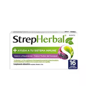 Multinutrientes Strepsils Strepherbal Frutas del Bosque 16 Unidades de Strepsils, Combinación de multivitaminas y minerales -...