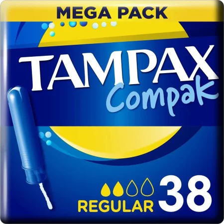 Tampões Regulares Tampax Compak 38 unidades de Tampax, Tampões - Ref: S05106212, Preço: 8,09 €, Desconto: %