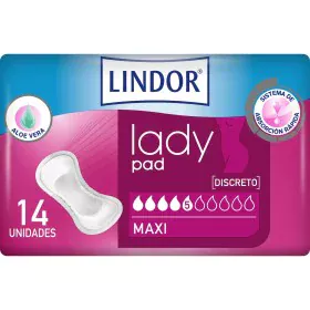 Inkontinenzeinlagen Lindor Lady Pad Maxi 14 Stück von Lindor, Inkontinenzkompressen - Ref: S05106433, Preis: 11,90 €, Rabatt: %