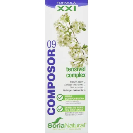 Supplément Alimentaire Soria Natural Composor 9 Tensivel Complex 50 ml de Soria Natural, Suppléments à base de plantes - Réf ...