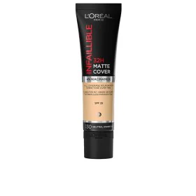 Base per Trucco Fluida L'Oreal Make Up Infalible 32H Matte Cover Nº 130 neutral undertone Spf 25 di L'Oreal Make Up, Fondotin...