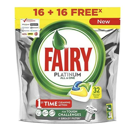 Tablettes pour Lave-vaisselle Fairy All in 1 Platinum Frais (24 Unités) de Fairy, Détergent pour lave-vaisselle - Réf : S0511...