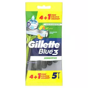 Shaving Razors Gillette Blue Sensitive 5 Units by Gillette, Men - Ref: S05112554, Price: 5,52 €, Discount: %