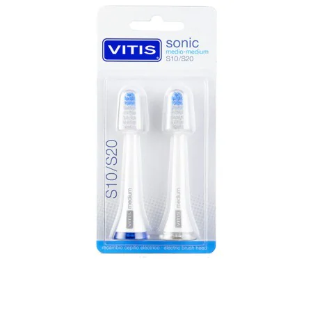 Recargas para Escovas de Dentes Elétricas Vitis Sonic S10/S20 2 Unidades de Vitis, Escovas de dentes elétricas e acessórios -...