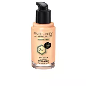 Base de Maquillaje Cremosa Max Factor Face Finity All Day Flawless 3 en 1 Spf 20 Nº W33 Crystal beige 30 ml de Max Factor, Ba...