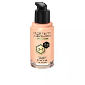 Base de Maquillaje Cremosa Max Factor Face Finity All Day Flawless 3 en 1 Spf 20 Nº C40 Light ivory 30 ml de Max Factor, Base...