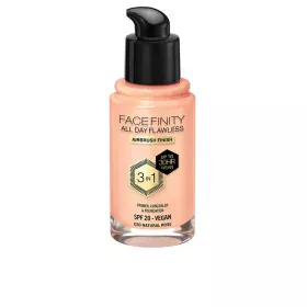 Base de Maquillage Crémeuse Max Factor Face Finity All Day Flawless 3-en-1 Spf 20 Nº C50 Natural rose 30 ml de Max Factor, Fo...