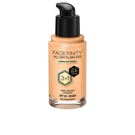 Cremige Make-up Grundierung Max Factor Face Finity All Day Flawless 3 in 1 Spf 20 Nº W62 Warm beige 30 ml von Max Factor, Gru...