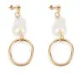 Pendientes Mujer Shabama Balboa Latón Bañado en oro Perlas 8 cm de Shabama, Pendientes - Ref: S05115777, Precio: 60,28 €, Des...