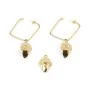 Brincos femininos Shabama Latão Bellota Banhado em flash dourado 3 cm de Shabama, Pendentes - Ref: S05115779, Preço: 28,05 €,...