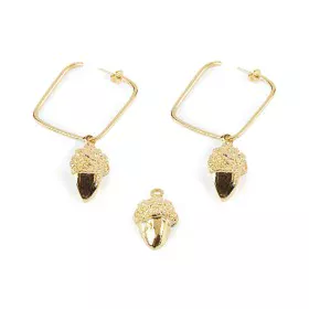 Pendientes Mujer Shabama Latón Bellota Bañado en flash dorado 3 cm de Shabama, Pendientes - Ref: S05115779, Precio: 26,61 €, ...