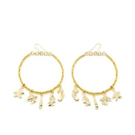 Ladies' Earrings Shabama Formentor Brass gold-plated 6 cm by Shabama, Earrings - Ref: S05115782, Price: 59,86 €, Discount: %