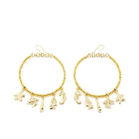 Boucles d´oreilles Femme Shabama Formentor Laiton En or 6 cm de Shabama, Boucles d'oreilles - Réf : S05115782, Prix : 63,88 €...