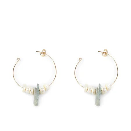 Ladies' Earrings Shabama Lao Brass gold-plated Beads 4 cm by Shabama, Earrings - Ref: S05115786, Price: 24,97 €, Discount: %