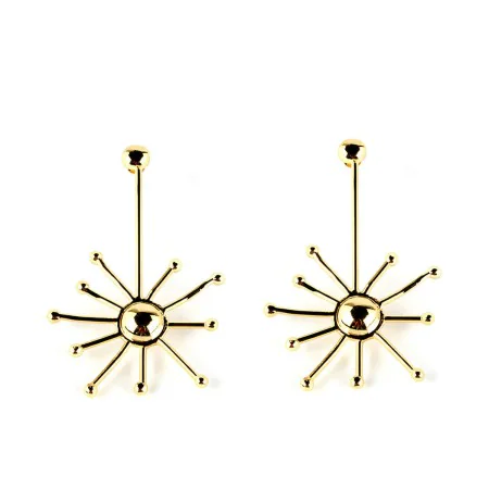 Ladies' Earrings Shabama Sun Brass gold-plated 7 cm by Shabama, Earrings - Ref: S05115790, Price: 28,81 €, Discount: %