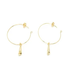 Pendientes Mujer Shabama Agulla Latón Bañado en oro 3,5 cm de Shabama, Pendientes - Ref: S05115794, Precio: 27,32 €, Descuent...