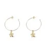 Pendientes Mujer Shabama Blanca Latón Bañado en oro 3,5 cm de Shabama, Pendientes - Ref: S05115795, Precio: 28,10 €, Descuent...