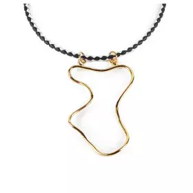 Collier Femme Shabama Malawi Laiton Trempé en flash doré Cuir 38 cm de Shabama, Colliers - Réf : S05115808, Prix : 35,94 €, R...