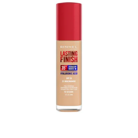 Cremige Make-up Grundierung Rimmel London Lasting Finish Nº 070 Sesame Spf 20 30 ml von Rimmel London, Grundierung - Ref: S05...