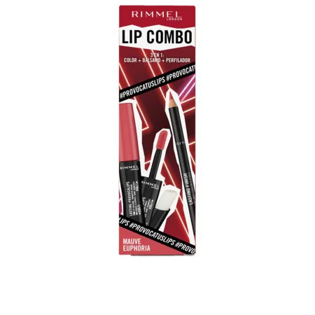 Make-Up Set Rimmel London Lip Combo 3 Pieces Mauve Euphoria by Rimmel London, Lipsticks - Ref: S05117969, Price: 11,86 €, Dis...