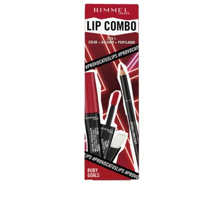 Set de Maquillage Rimmel London Lip Combo 3 Pièces Ruby Goals de Rimmel London, Rouges à lèvres - Réf : S05117973, Prix : 12,...