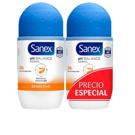 Déodorant Roll-On Sanex Sensitive 2 x 50 ml de Sanex, Déodorants et anti-transpirants - Réf : S05118739, Prix : 6,64 €, Remis...