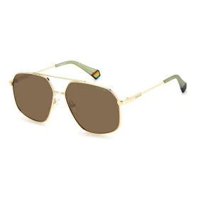 Unisex-Sonnenbrille Polaroid Pld S Gold von Polaroid, Brillen und Zubehör - Ref: S05119917, Preis: 29,14 €, Rabatt: %