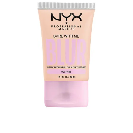 Liquid Make Up Base NYX Bare With Me Blur Nº 02 Fair 30 ml by NYX, Foundations - Ref: S05120454, Price: 14,07 €, Discount: %