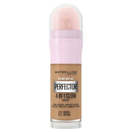 Base de Maquilhagem Fluida Maybelline Instant Age Perfector Glow Nº 02 Medium Moyenne 20 ml de Maybelline, Bases - Ref: S0512...