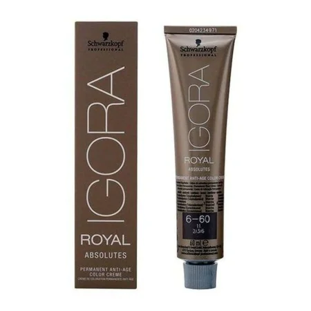 Tinte Permanente Antiedad Igora Royal Absolutes Schwarzkopf 609494 Nº 6-60 Nº 6-60 60 ml de Schwarzkopf, Coloración permanent...