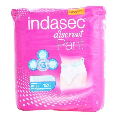 Couches pour Incontinence Pant Plus Talla Grande Indasec 3821862 (12 uds) de Indasec, Culottes et sous-vêtements de protectio...