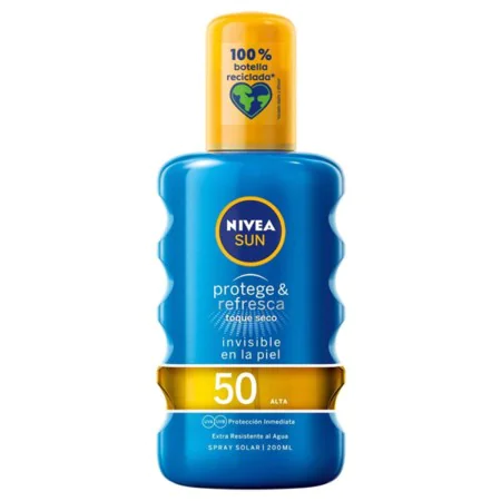 Spray Protezione Solare PROTEGE & REFRESCA Nivea Spf 50 (200 ml) 50 (200 ml) di Nivea, Filtri solari - Rif: S0572786, Prezzo:...