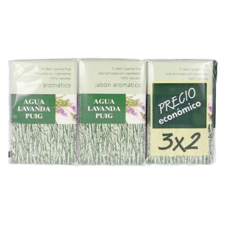 Jabón de Manos Agua Lavanda Puig Agua Lavanda 142-0350 (3 pcs) 3 Piezas de Agua Lavanda, Pastillas de jabón y jabón líquido p...