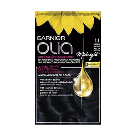 Dauerfärbung Garnier Olia Ohne Ammoniak Nº 1,10 Black Sapphire von Garnier, Farben - Ref: S0575381, Preis: 11,95 €, Rabatt: %