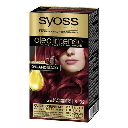 Tinte Permanente Syoss Olio Intense Sin amoniaco Nº 5,92 Rojo Intenso de Syoss, Coloración permanente - Ref: S0585352, Precio...