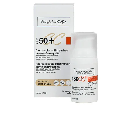 Crema Antimacchie Bella Aurora 2526113 Tonalità Chiara 30 ml di Bella Aurora, Trattamenti anti acne e anti macchie - Rif: S05...