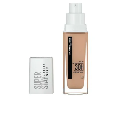 Base per Trucco Fluida Maybelline Superstay Activewear 30 h Foundation 28 Soft Beige (30 ml) di Maybelline, Fondotinta - Rif:...