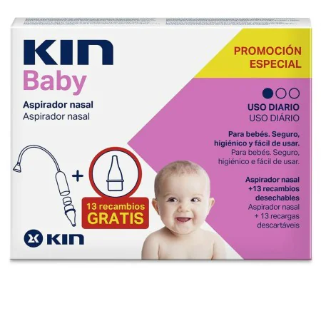 Nasal Aspirator Kin Baby (14 pcs) by Kin, Ear and nasal care - Ref: S0596433, Price: 12,51 €, Discount: %